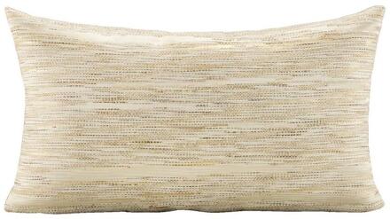 1+1 Gratis Leen Bakker - Sierkussen Solane - Naturel/goud - 30x50 Cm - Polyester/Katoen - Crème#Geel#Goudkleurig
