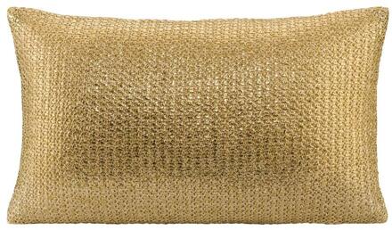 1+1 Gratis Leen Bakker - Sierkussen Yasmin - Goud - 30x50 Cm - Polyester - Goudkleurig