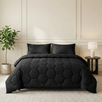 1+1 Gratis Wasbaar Easy Dekbed Zonder Overtrek - Zonder Overtrek - Antraciet - Dekbed-Discounter.nl - 240 x 200 cm