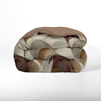 1+1 Gratis Wasbaar Easy Dekbed Zonder Overtrek - Zonder Overtrek - Modern Flow - Dekbed-Discounter.nl Bruin - 240 x 200 cm