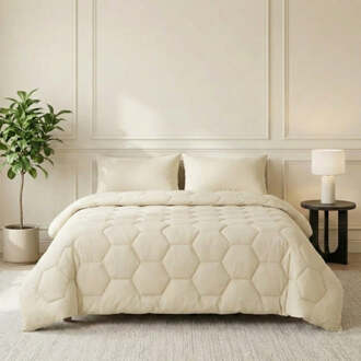 1+1 Gratis Wasbaar Easy Dekbed Zonder Overtrek - Zonder Overtrek - Off White - Dekbed-Discounter.nl - 200 x 200 cm