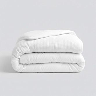 1+1 Gratis Wasbaar Easy Dekbed Zonder Overtrek - Zonder Overtrek - Waffle Band - Wit - Dekbed-Discounter.nl - 200 x 220 cm