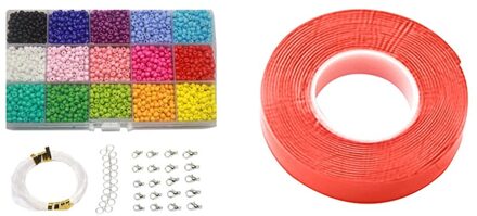 1 Roll 3 Meter Dubbelzijdige Tape Met Diy Sieraden Armband Maken Gierst Kralen Set