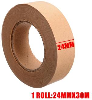 1 Roll 30M Gegomd Kraftpapier Tape Gebundeld Zelfklevend Papier Tapes Verzegeld Water Activated Schilderen Sticker Voor Verpakking Tool 24mmx30m
