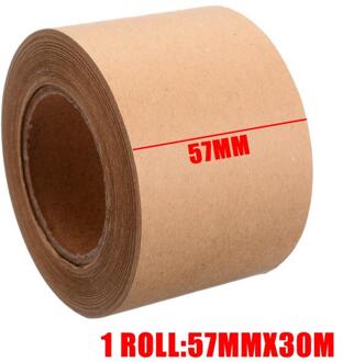1 Roll 30M Gegomd Kraftpapier Tape Gebundeld Zelfklevend Papier Tapes Verzegeld Water Activated Schilderen Sticker Voor Verpakking Tool 57mmx30m