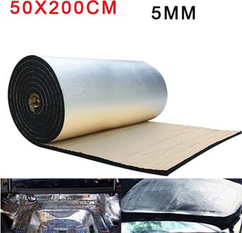 1 Roll 50*200Cm 5/10/15Mm Geluid Warmte Proofing Auto Deadener Isolatie Onderlaag mat Auto Geluidsisolatie Deadening Schuim