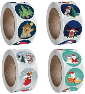 1 Roll (500pcs) Merry Christmas Handmade Sticker Card Box Package Santa Thank You Label Sealing Stickers Wedding Party Supplies