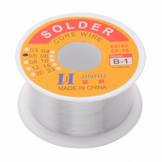 1 Roll 60/40 Solderen Draad 0.5mm 100g Tin Lead Melt Rosin Core Soldeer Flux 2% Reel Roll 55x28mm