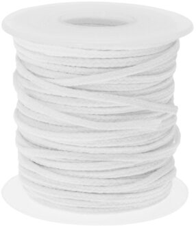 1 Roll 61 Meter Pre Gewaxt Wieken Kaars Maken Materiaal Diy Katoen 18 Strengen Gevlochten Kaarsenlont Spool Voor Diy kaars (Wit) wit 1