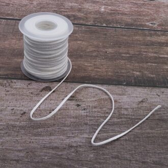 1 Roll 61 Meter Pre Gewaxt Wieken Kaars Maken Materiaal Diy Katoen 18 Strengen Gevlochten Kaarsenlont Spool Voor Diy kaars (Wit) wit 1