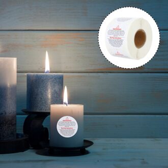 1 Roll Adhesive Waarschuwing Decals Praktische Veilig Label Voor Kaars Potten Containers