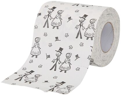 1 Roll Creatieve Bruiloft Printing Keuken Bad Toilet Roll Paper Huis Huishouden Woonkamer Slaapkamer Wc Roll Tissue