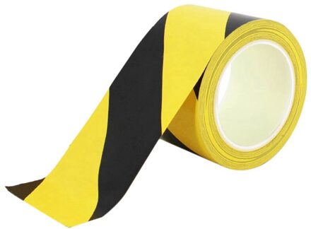 1 Roll-Gevaar/Waarschuwing Veiligheid Tape Kleuren Zwart & Geel Maat 50Mm X 33Meter