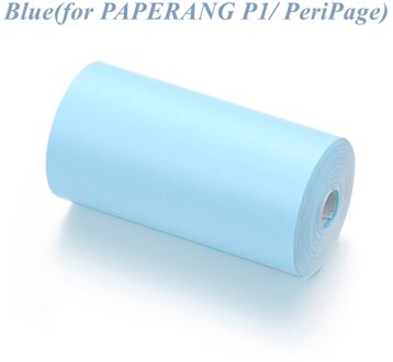 1 Roll Kleurrijke Printer Sticker Niet-klevende Thermisch Papier Direct Thermisch Papier P1/P2 57*30Mm voor Paperang/Peripage Printer blauw