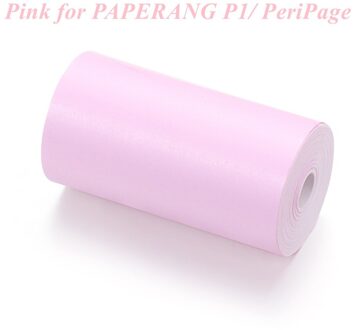 1 Roll Kleurrijke Printer Sticker Niet-klevende Thermisch Papier Direct Thermisch Papier P1/P2 57*30Mm voor Paperang/Peripage Printer roze