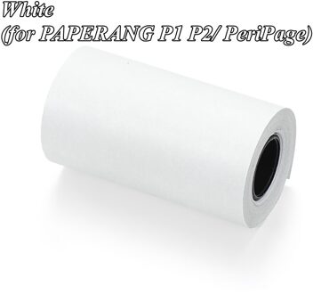 1 Roll Kleurrijke Printer Sticker Niet-klevende Thermisch Papier Direct Thermisch Papier P1/P2 57*30Mm voor Paperang/Peripage Printer wit