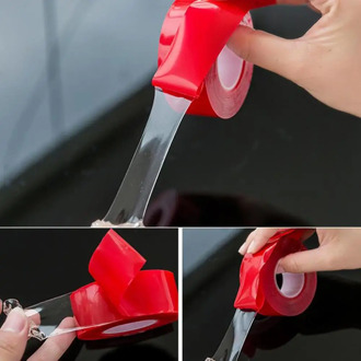 1 Roll Length 3m Super Double Sided Tape Strong Adhesive Glue Transparent No Traces Sticker for Home Car Bedroom Garden