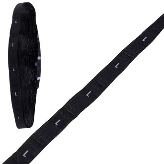 1 Roll (Ongeveer 500 Pcs) size Etiketten Kledingstuk Kleding Geweven Labels XS-4XL Wit Zwart 30 Mm X 12 Mm