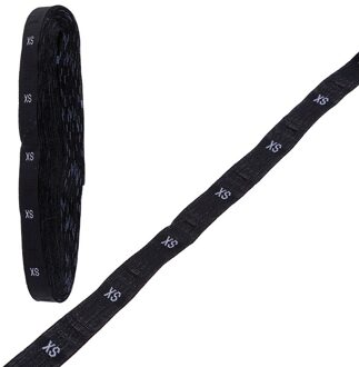 1 Roll (Ongeveer 500Pcs) size Etiketten Kledingstuk Kleding Geweven Labels XS-4XL Wit Zwart 30Mm X 12Mm
