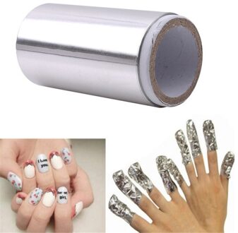 1 Roll Professionele Folie Voor Kappers Nail Art Roll Folie Met Gears Nagel Verwijderen Krullend Haarverf Haar Styling Tool manicure