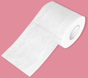 1 Roll Toiletpapier Geen Fluorescerende Agent Zachte Stronge 4-Ply Vellen Bad Weefsel