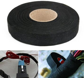 1 Roll Van 19mmX15m Automotive Flanel Tape Harnas Tape Vlamvertragende Tape Hoge Temperatuur Super Sticky Elektrische Isolerende Ve