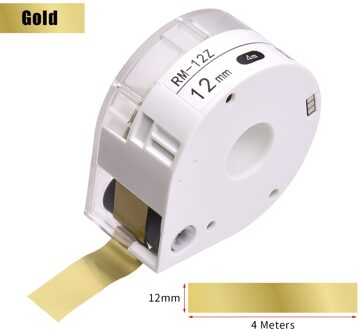 1 Roll Zelfklevend Etiket Sticker Thermische Printer Papier Plakband Naam Prijs Barcode Opslag Label Papier Voor T7 Label goud 12mmx4m