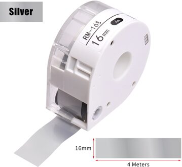 1 Roll Zelfklevend Etiket Sticker Thermische Printer Papier Plakband Naam Prijs Barcode Opslag Label Papier Voor T7 Label zilver 16mmx4m