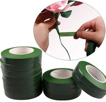 1 Rolls 30M Zelfklevende Groen Papier Tape Diy Craft Enten Film Bloemen Stem Voor Garland Kransen Kunstmatige zijde Bloem