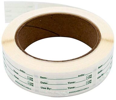 1 Rolls Zelfklevende Verwijderbare Vriezer Koelkast Voedsel Opslag Papier Sticker Pantry Datum Labels Wit