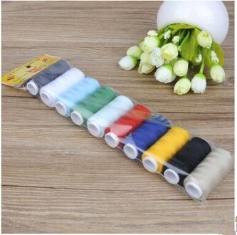 1 Set-10 kleuren 200 meters/1 roll Naaigaren Garen Sterke en Duurzaam Draad Voor Naaien Hand Naaimachine Garen voor breien