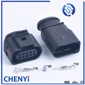 1 set 10 Pin 1.5mm car waterproof connector auto electrical plug 1J0973815 1J0 973 815 1J0973715 1J0 973 715 for vw audi
