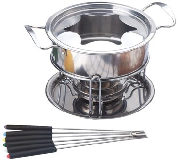 1 Set 10 Stuk Roestvrij Staal Chocolade Melting Pot Kaas Fondue Set Keuken Accessoires Kaas Fondue Melting Kit