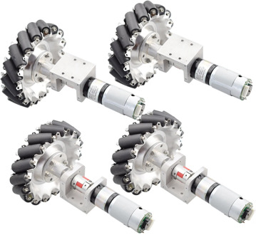 1 set 100KG Big Load 152mm Omni Mecanum Wheel with 4pcs 24V 120W 230rpm Speed Encoder Motor for Arduino DIY Project Research