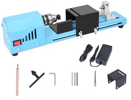 1 Set 150W Mini Hout Draaibank Machine Snelheid Verstelbare Rotary Tool Boeddha Parel Draaibank Slijpen Polijsten Diy Houtwerk Tool 12V/24V