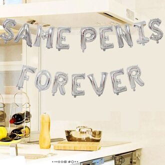 1 Set 16 Inch Aluminium Folie Ballon Letters Ballon Voor Bachelor Party Decoratie (Golden) zilver