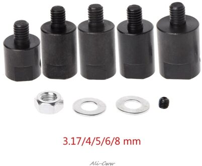 1 Set 3.17/4/5/6/8Mm As Motor Shaft Coupler Mouw Zaagblad Koppeling chuck Adapter 5mm