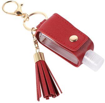 1 Set 30Ml Parfum Fles En Fles Cover Sanitizer Fles Cover Sleutelhanger rood