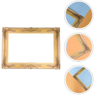 1 Set 3Pcs Foto Uitsparingen Wedding Photography Papier Fotolijsten Uitsparingen (Golden)
