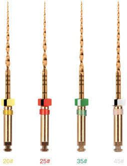 1 set (4 pieces) Dental Endo Rotary Files gold for Root Canal Preparation Engine Use Niti gold files