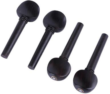 1 set (4 STKS) Zwart Viool Stemsleutels Ebbenhout Viool Peg Muziekinstrumenten Tool Viool Deel Accessoires Muzikale instrumenten