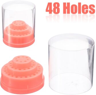 1 Set 48 Gaten Nail Boren Houder Stand Display ruimtebesparend Nail Boor Box Organizer Container Manicure tool
