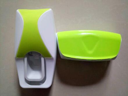 1 Set 5 Kleuren Automatische Tandpasta Dispenser Set 5 Tandenborstelhouder Wall Mount Badkamer Benodigdheden Toiletartikelen cyaan