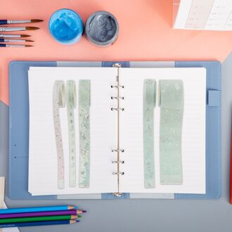 1 Set/5 Rolls Decoratieve Tapes Plakboek Planner Delicate Diy Washi Tapes groen