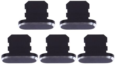 1 Set 5 Stuks Pluggen Lightning Stekkers Compatibel Met Iphone Xs Max zwart
