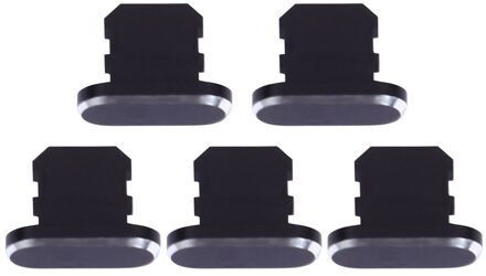 1 Set 5 Stuks Pluggen Lightning Stekkers Compatibel Met Iphone Xs Max zwart