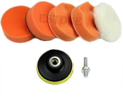 1 Set/6 Pcs 75 Mm 3 "High Gross Polijsten Buffing Pad Kit Voor Auto Polijstmachine Buffer q84E