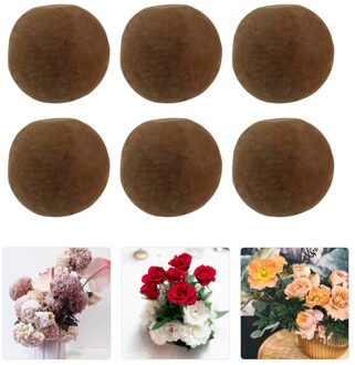 1 Set 6 Pcs 9Cm Ronde Bloemen Bricks Bruiloft Bloem Piepschuim Bloem Modder groen 1