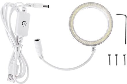 1 Set 60 Led Ring Licht Voor Microscoop Helderheid Verstelbare Stereo Zoom Usb Plug Lichtbron Schaduwloze Illuminator Lamp