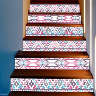 1 Set/6Pcs Diy Trap Stickers Verdikte Verwijderbare Waterdichte Zelfklevende Trap Decals Trap Riser Muurschilderingen Stickers)